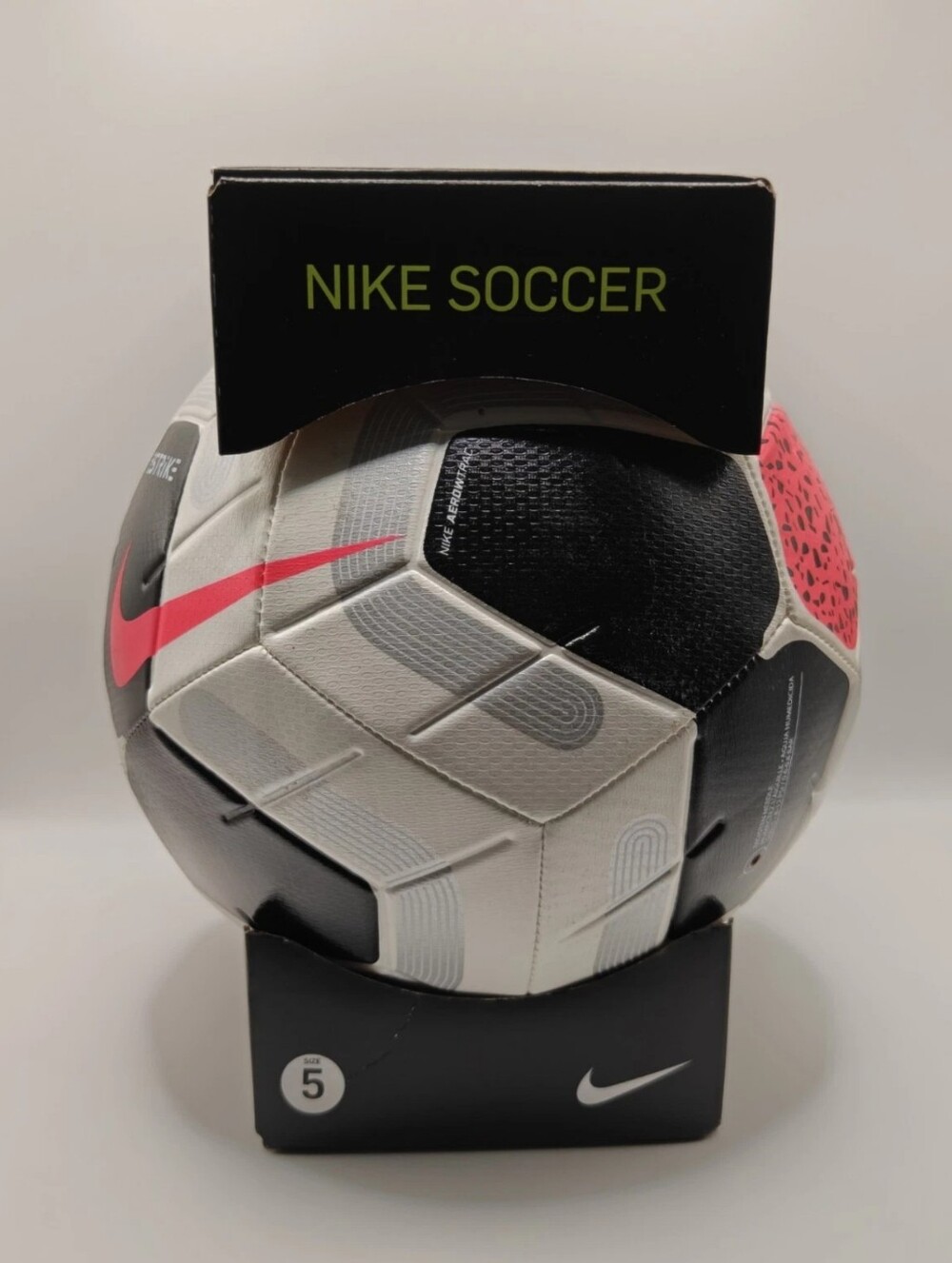 Nike Premier League Strike Soccer Ball Size 5 Pink/Black/White SC3552-101 NIB